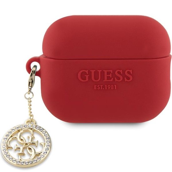 Guess GUAP23DSLGHDF AirPods Pro 2 cover red 3D Rubber 4G Diamond Charm Guess GUAP23DSLGHDF AirPods Pro 2 cover red 3D Rubber 4G Diamond Charm