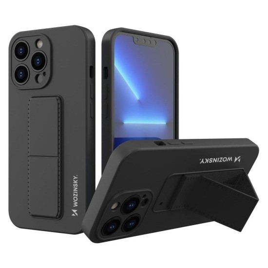 Wozinsky Kickstand Case silicone case with stand iPhone 13 mini black Wozinsky Kickstand Case silicone case with stand iPhone 13 mini black