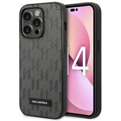 Karl Lagerfeld KLHCP14XSAKLHPG iPhone 14 Pro Max 6,7 "hardcase gray / gray Saffiano Mono Metal Logo