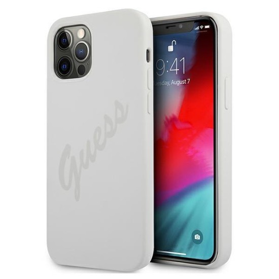 Guess GUHCP12LLSVSCR iPhone 12 Pro Max 6.7" cream/cream hardcase Script Vintage Guess GUHCP12LLSVSCR iPhone 12 Pro Max 6.7" cream/cream hardcase Script Vintage