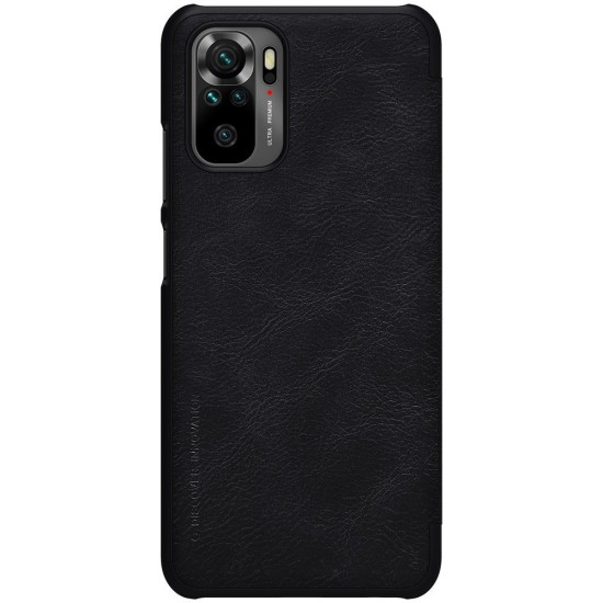 Nillkin Qin original leather case cover for Xiaomi Redmi Note 10 / Redmi Note 10S black