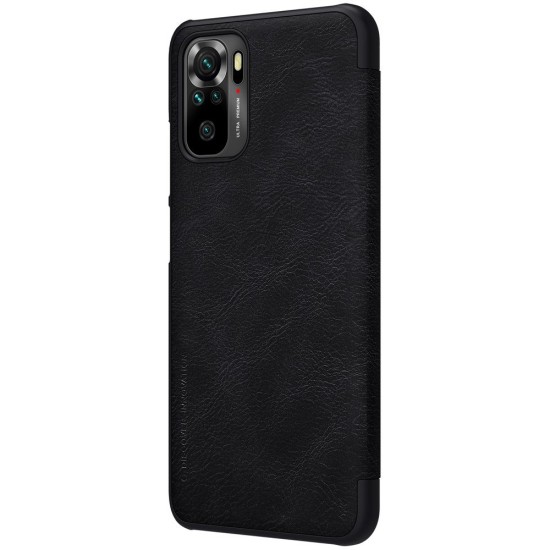 Nillkin Qin original leather case cover for Xiaomi Redmi Note 10 / Redmi Note 10S black