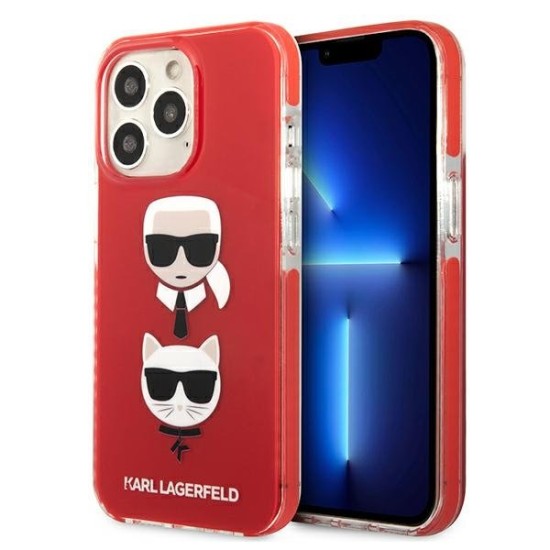 Karl Lagerfeld Karl&amp;amp;Choupette Head Case for iPhone 13 Pro / iPhone 13 - Red