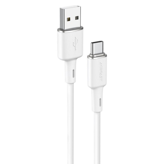 Acefast USB cable - USB Type C 1.2m, 3A white (C2-04 white) Acefast USB cable - USB Type C 1.2m, 3A white (C2-04 white)