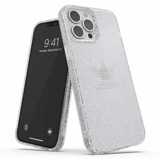 Adidas OR Protective Clear Case Glitter for iPhone 13 Pro Max - Transparent Silver