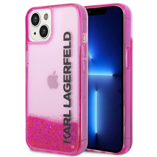 Karl Lagerfeld Liquid Glitter Elong Case for iPhone 14 Plus - Pink Karl Lagerfeld Liquid Glitter Elong Case for iPhone 14 Plus - Pink