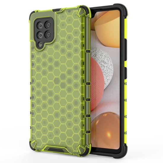 Honeycomb Case armor cover with TPU Bumper for Samsung Galaxy A42 5G green Honeycomb Case armor cover with TPU Bumper for Samsung Galaxy A42 5G green