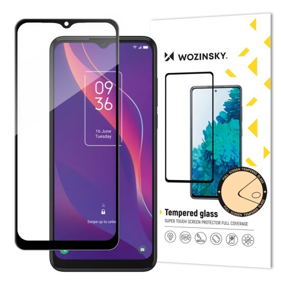 Wozinsky super tough Full Glue tempered glass full screen with frame Case Friendly TCL 306 black Wozinsky super tough Full Glue tempered glass full screen with frame Case Friendly TCL 306 black