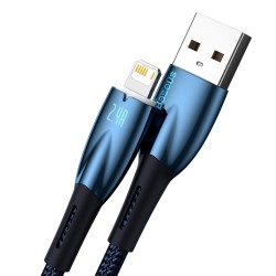 Baseus Glimmer Series cable USB-A - Lightning 2.4A 480Mbps 1m blue Baseus Glimmer Series cable USB-A - Lightning 2.4A 480Mbps 1m blue
