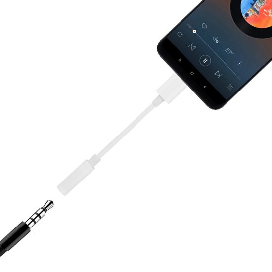 ADAPTER FROM USB TYPE C TO AUDIO 3.5 MINI JACK WHITE