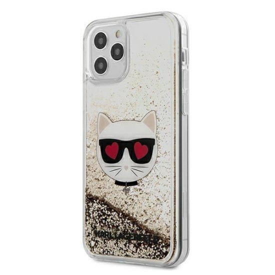 Karl Lagerfeld KLHCP12LLCGLGO iPhone 12 Pro Max 6.7" gold/gold hardcase Liquid Glitter Choupette Karl Lagerfeld KLHCP12LLCGLGO iPhone 12 Pro Max 6.7" gold/gold hardcase Liquid Glitter Choupette