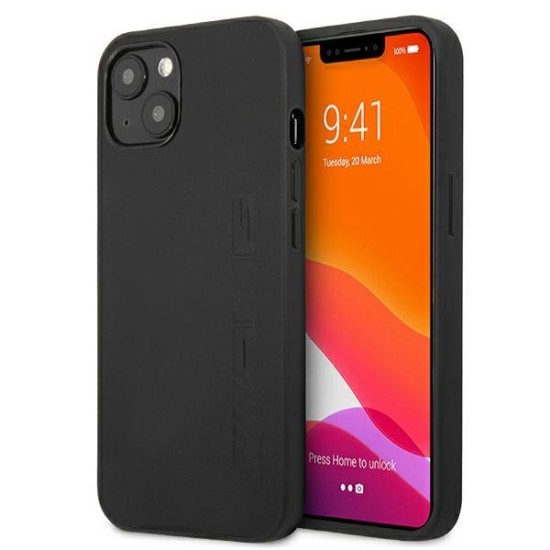 AMG Leather Hot Stamped Case for iPhone 13 mini - Black AMG Leather Hot Stamped Case for iPhone 13 mini - Black
