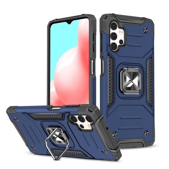 Wozinsky Ring Armor tough hybrid case cover + magnetic holder for Samsung Galaxy A73 blue Wozinsky Ring Armor tough hybrid case cover + magnetic holder for Samsung Galaxy A73 blue