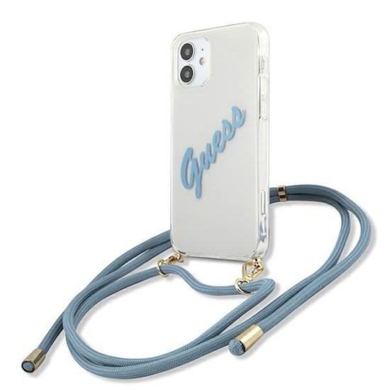 Guess GUHCP12SCRTVSBL iPhone 12 mini 5.4" blue/blue hardcase Script Vintage Guess GUHCP12SCRTVSBL iPhone 12 mini 5.4" blue/blue hardcase Script Vintage