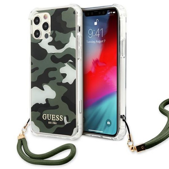 Guess GUHCP12MKSARKA iPhone 12/12 Pro 6.1" green/khaki hardcase Camo Collection