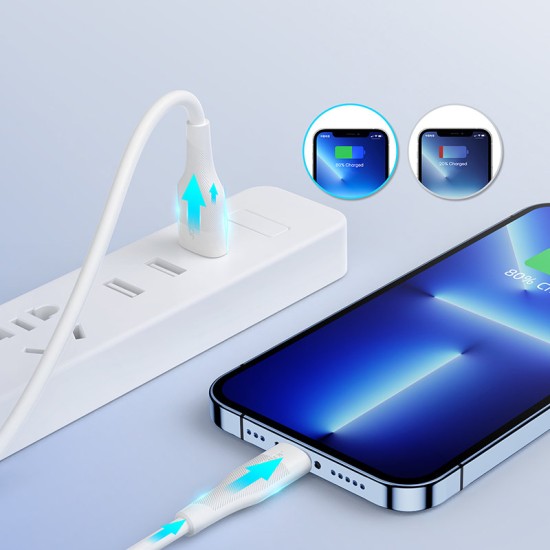 JOYROOM CABLE USB TO LIGHTNING FAST CHARGE 1M WHITE(S-1030M12)