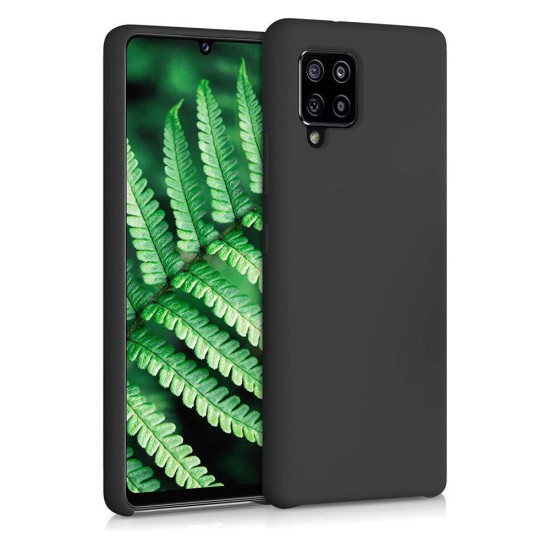 Silicone Case Soft Flexible Rubber Cover for Samsung Galaxy A42 5G black Silicone Case Soft Flexible Rubber Cover for Samsung Galaxy A42 5G black