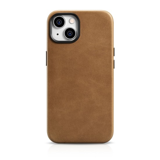 iCarer Oil Wax Premium Leather Case iPhone 14 Plus Magnetic Leather Case with MagSafe Brown (WMI14220703-TN) iCarer Oil Wax Premium Leather Case iPhone 14 Plus Magnetic Leather Case with MagSafe Brown (WMI14220703-TN)
