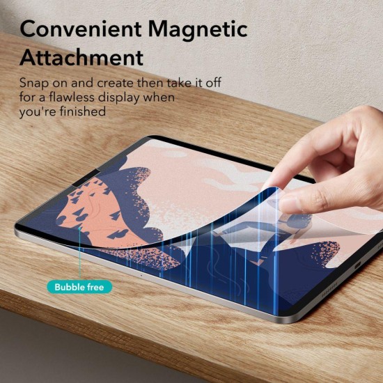 PROTECTIVE FILM ESR PAPER FEEL MAGNETIC IPAD PRO 12.9 2020 / 2021 / 2022 MATTE CLEAR