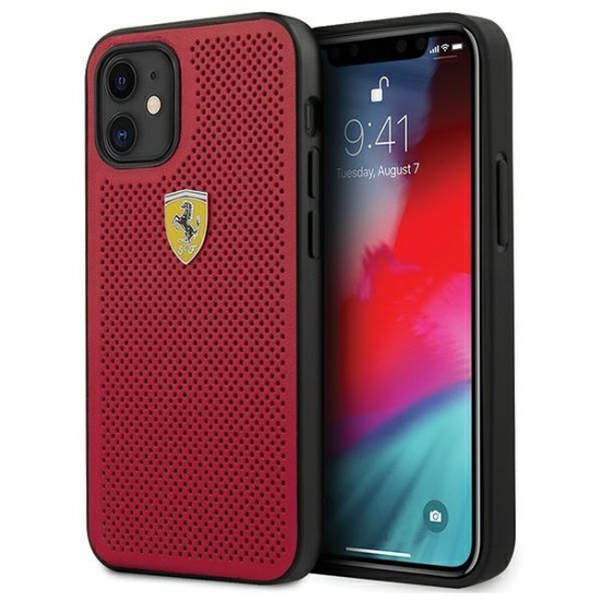 Ferrari FESPEHCP12SRE iPhone 12 mini 5.4" red/red hardcase On Track Perforated Ferrari FESPEHCP12SRE iPhone 12 mini 5.4" red/red hardcase On Track Perforated
