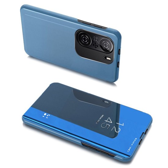 Clear View Case cover for Xiaomi Redmi K40 Pro+ / K40 Pro / K40 / Poco F3 blue Clear View Case cover for Xiaomi Redmi K40 Pro+ / K40 Pro / K40 / Poco F3 blue