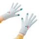 Women's winter telephone gloves with a snowman and a Christmas tree - green Women's winter telephone gloves with a snowman and a Christmas tree - green