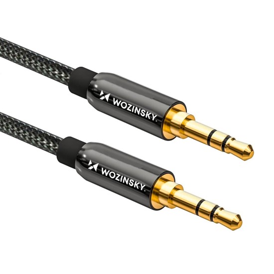 Wozinsky universal mini jack cable 2x AUX cable 2 m black Wozinsky universal mini jack cable 2x AUX cable 2 m black