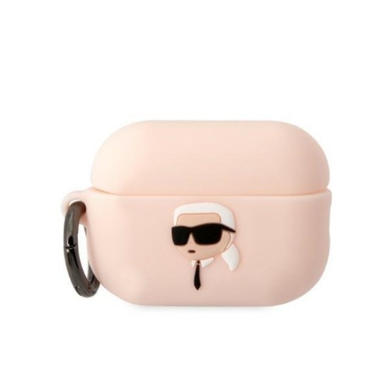 Karl Lagerfeld KLAP2RUNIKP AirPods Pro 2 cover pink/pink Silicone Karl Head 3D Karl Lagerfeld KLAP2RUNIKP AirPods Pro 2 cover pink/pink Silicone Karl Head 3D