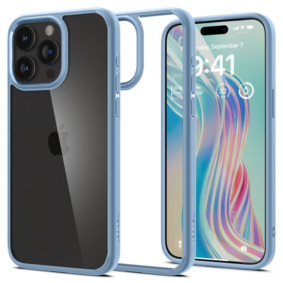 Spigen Ultra Hybrid iPhone 15 Pro Max Case - Light Blue Spigen Ultra Hybrid iPhone 15 Pro Max Case - Light Blue