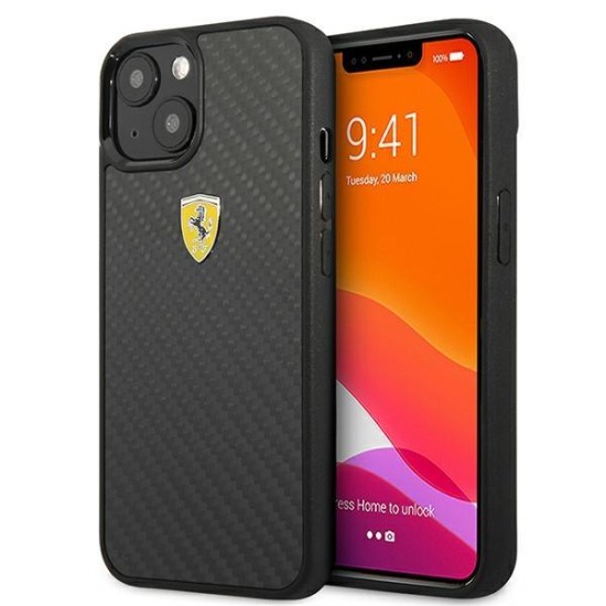 Ferrari FEHCP13SFCABK iPhone 13 mini 5.4" black/black hardcase On Track Real Carbon Ferrari FEHCP13SFCABK iPhone 13 mini 5.4" black/black hardcase On Track Real Carbon