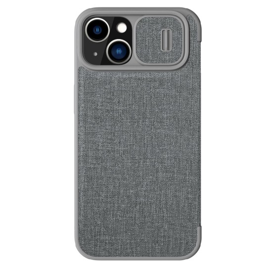 Nillkin Qin Cloth Pro Case Case for iPhone 14 Plus Camera Cover Holster Cover Flip Case Gray Nillkin Qin Cloth Pro Case Case for iPhone 14 Plus Camera Cover Holster Cover Flip Case Gray