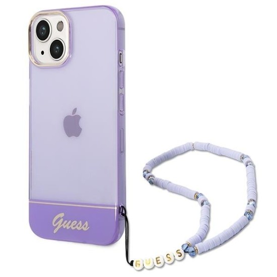 Guess GUHCP14MHGCOHU iPhone 14 Plus 6,7 "purple / purple hardcase Translucent Pearl Strap Guess GUHCP14MHGCOHU iPhone 14 Plus 6,7 "purple / purple hardcase Translucent Pearl Strap
