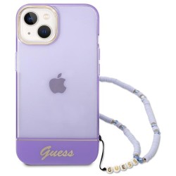Guess GUHCP14MHGCOHU iPhone 14 Plus 6,7 "purple / purple hardcase Translucent Pearl Strap Guess GUHCP14MHGCOHU iPhone 14 Plus 6,7 "purple / purple hardcase Translucent Pearl Strap