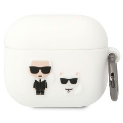 Karl Lagerfeld KLACA3SILKCW AirPods 3 cover white/white Silicone Karl &amp;amp; Choupette
