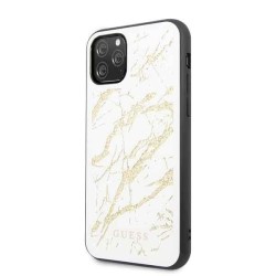 Guess GUHCN58MGGWH iPhone 11 Pro biały/white hard case Glitter Marble Glass Guess GUHCN58MGGWH iPhone 11 Pro biały/white hard case Glitter Marble Glass
