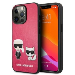 Karl Lagerfeld Ikonik Karl&amp;amp;Choupette Case for iPhone 13 Pro / iPhone 13 - Fuchsia