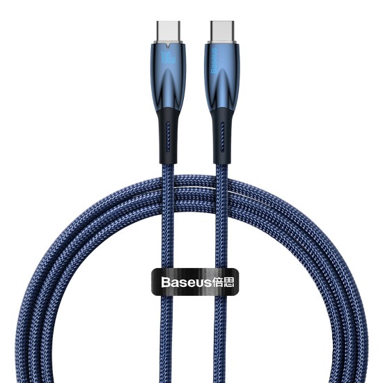 Baseus Glimmer Series Fast Charging Cable USB-C 480Mb/s PD 100W 1m blue Baseus Glimmer Series Fast Charging Cable USB-C 480Mb/s PD 100W 1m blue