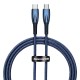 Baseus Glimmer Series Fast Charging Cable USB-C 480Mb/s PD 100W 1m blue Baseus Glimmer Series Fast Charging Cable USB-C 480Mb/s PD 100W 1m blue