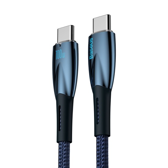 Baseus Glimmer Series Fast Charging Cable USB-C 480Mb/s PD 100W 1m blue Baseus Glimmer Series Fast Charging Cable USB-C 480Mb/s PD 100W 1m blue
