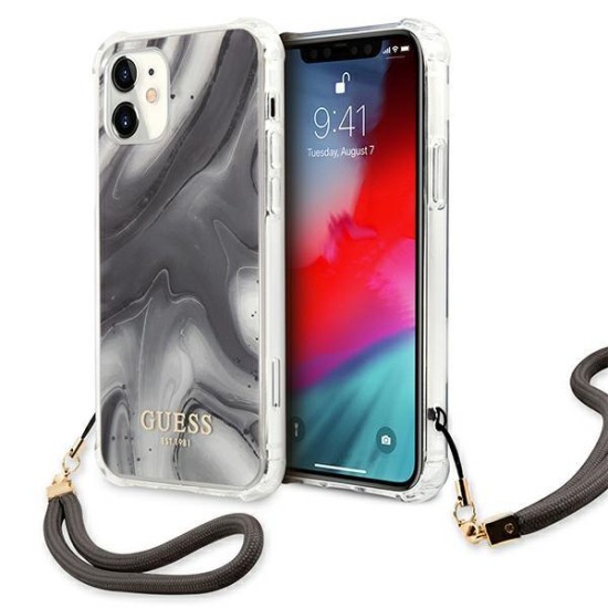 Guess GUHCP12SKSMAGR iPhone 12 mini 5.4" grey/grey hardcase Marble Collection Guess GUHCP12SKSMAGR iPhone 12 mini 5.4" grey/grey hardcase Marble Collection