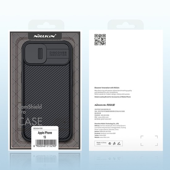 Nillkin CamShield Pro Case Durable Cover with camera protection shield for iPhone 13 black Nillkin CamShield Pro Case Durable Cover with camera protection shield for iPhone 13 black