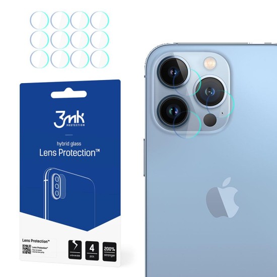 Camera glass for iPhone 13 Pro Max 7H for 3mk Lens Protection series lens Camera glass for iPhone 13 Pro Max 7H for 3mk Lens Protection series lens