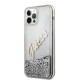 Guess GUHCP12MGLVSSI iPhone 12/12 Pro 6.1" silver/silver hardcase Glitter Vintage Script