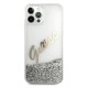 Guess GUHCP12MGLVSSI iPhone 12/12 Pro 6.1" silver/silver hardcase Glitter Vintage Script