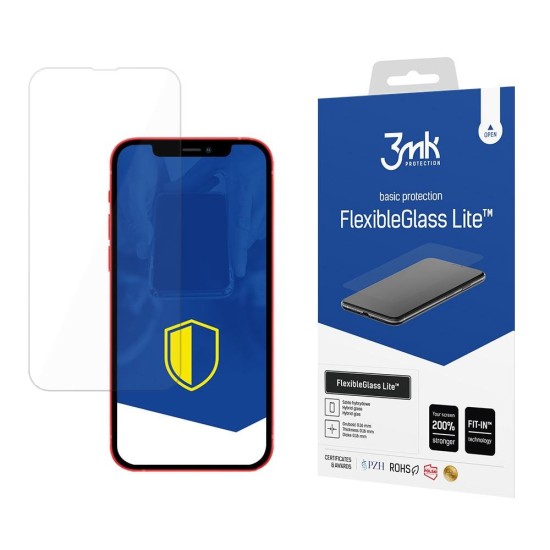 Tempered glass for iPhone 13 Pro Max hybrid flexi 6H from the 3mk FlexibleGlass Lite series Tempered glass for iPhone 13 Pro Max hybrid flexi 6H from the 3mk FlexibleGlass Lite series