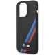 Case BMW BMHCP14L22SOTK iPhone 14 Pro 6.1" black/black Silicone Slanted Sttripes