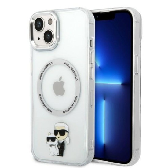 Karl Lagerfeld KLHMP14MHNKCIT iPhone 14 Plus 6.7" hardcase transparent Iconic Karl&Choupette Magsafe Karl Lagerfeld KLHMP14MHNKCIT iPhone 14 Plus 6.7" hardcase transparent Iconic Karl&Choupette Magsafe