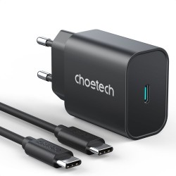 Choetech fast charger USB C 25W PPS PD black (PD6003)
