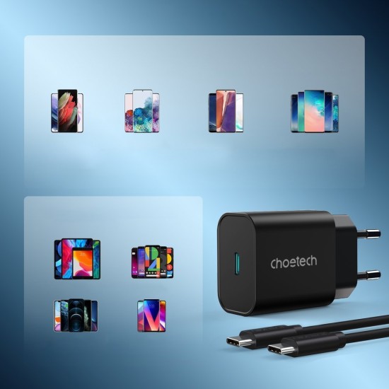 Choetech fast charger USB C 25W PPS PD black (PD6003) Choetech fast charger USB C 25W PPS PD black (PD6003)