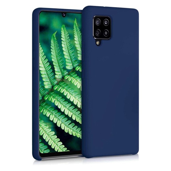 Silicone Case Soft Flexible Rubber Cover for Samsung Galaxy A42 5G blue Silicone Case Soft Flexible Rubber Cover for Samsung Galaxy A42 5G blue